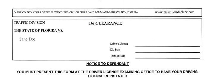 How To Get A D6 Clearance Form In Florida TicketFit